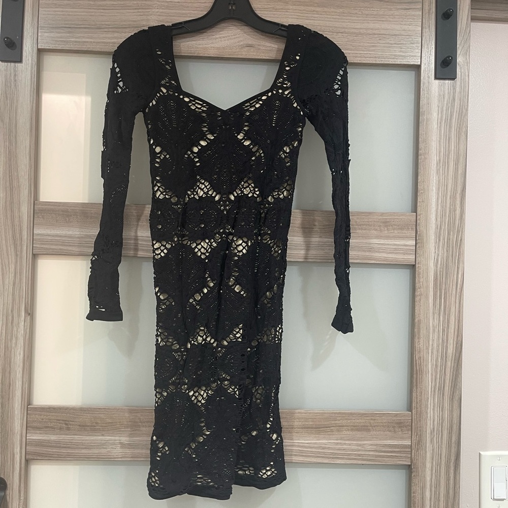 Black Sweetheart Neck Bodycon Mini Dress